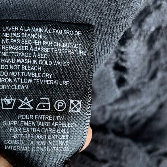 RUDSAK Sheer Back Lace Boho Beach Luxury Maxi Cover up Dress Charcoal sz XS - S - Picture 14 of 14